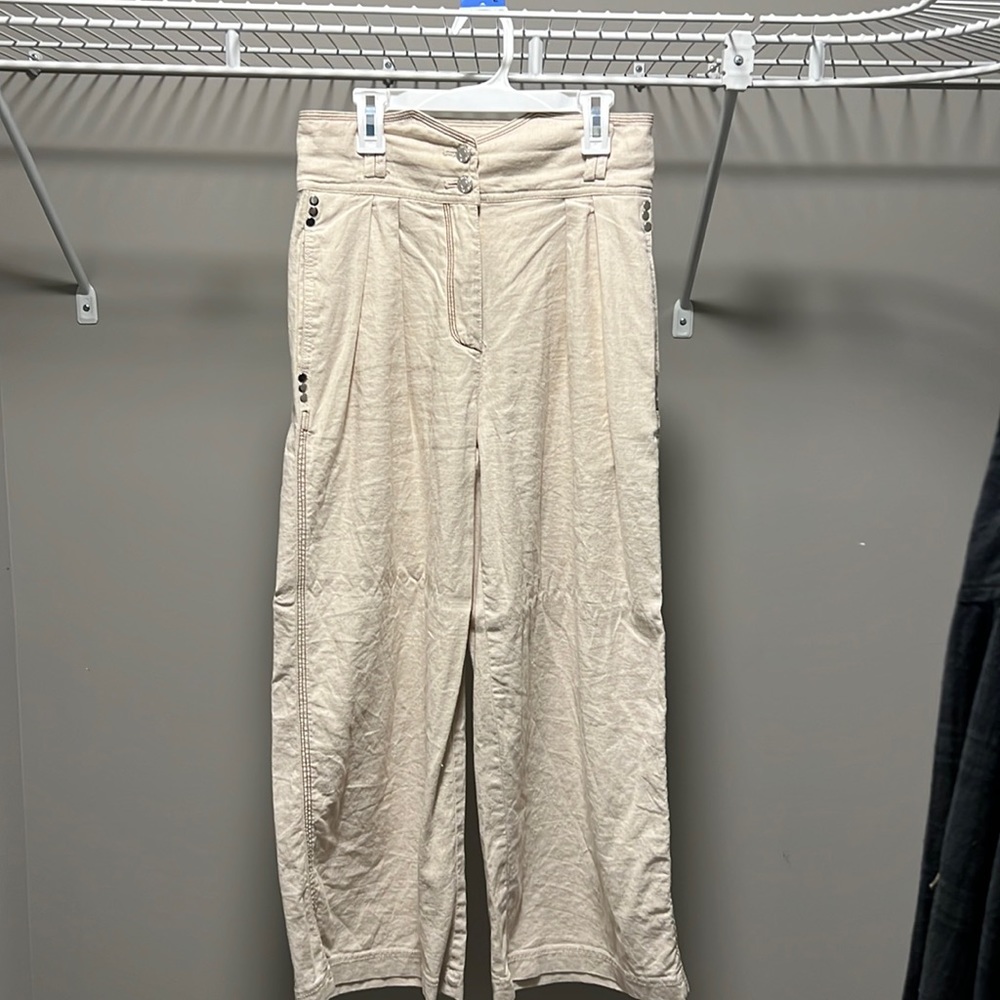 NWOT * House of Sunny Tan Linen Pants in Size 4